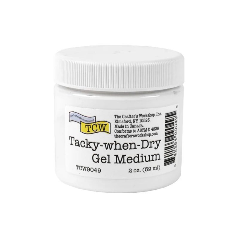 The Crafter's Workshop The Crafterâ€™s Workshop â€“ Tacky-When-Dry Gel Medium, Foil Adhesive for Paper Crafts, Journaling & Mixed Media | Dries Clear & Tacky for Glitter, Gilding & Mica Effects, 2 oz Jar - Image 1